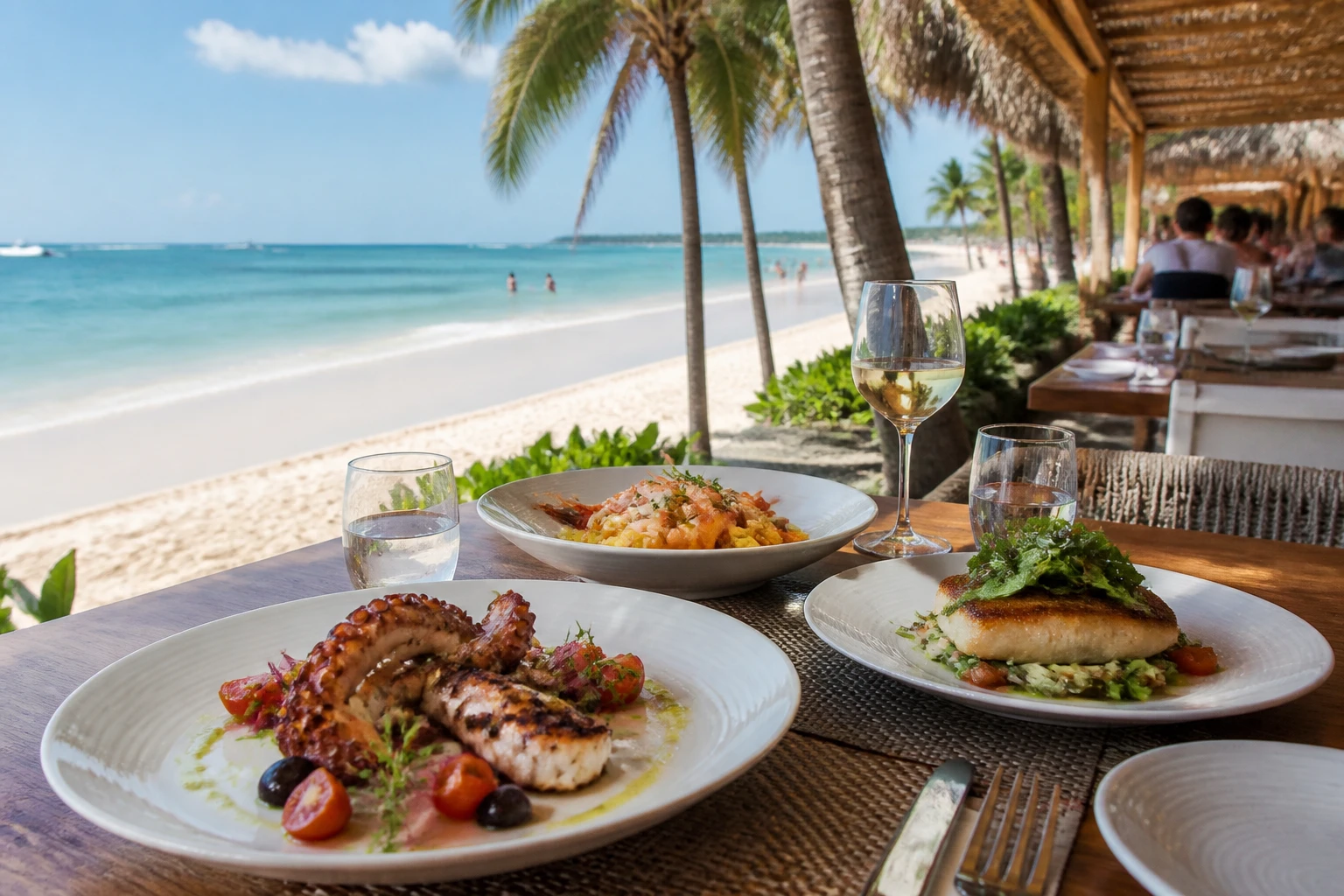 Beachfront seafood lunch in Punta Cana