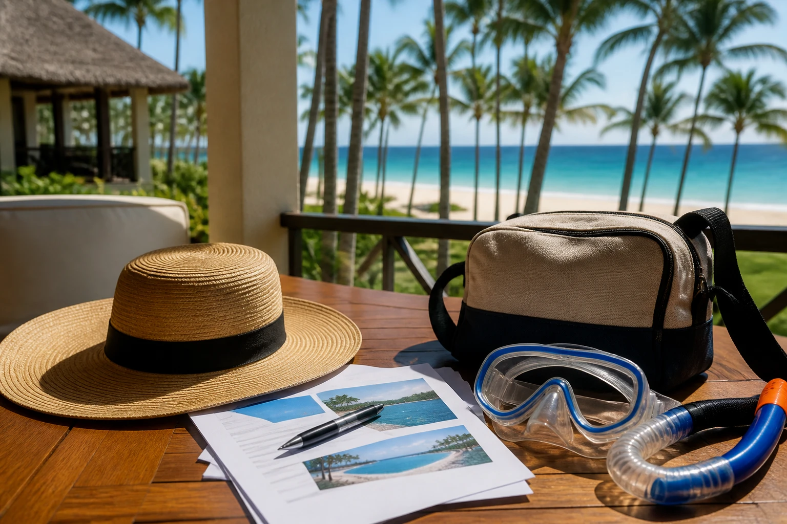 Day-trip essentials prepared for a Punta Cana cultural excursion