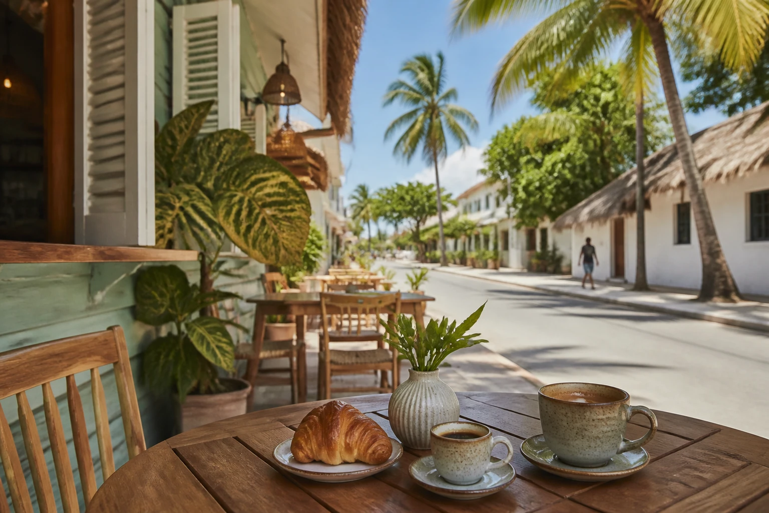 Independent café terrace in Punta Cana