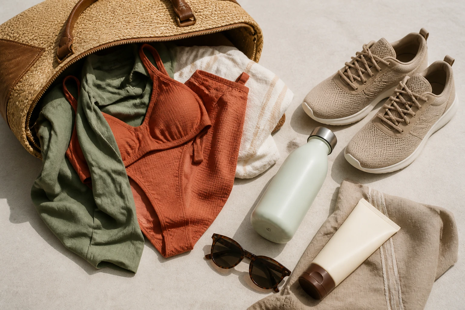 Essentials packed for a Punta Cana weekend