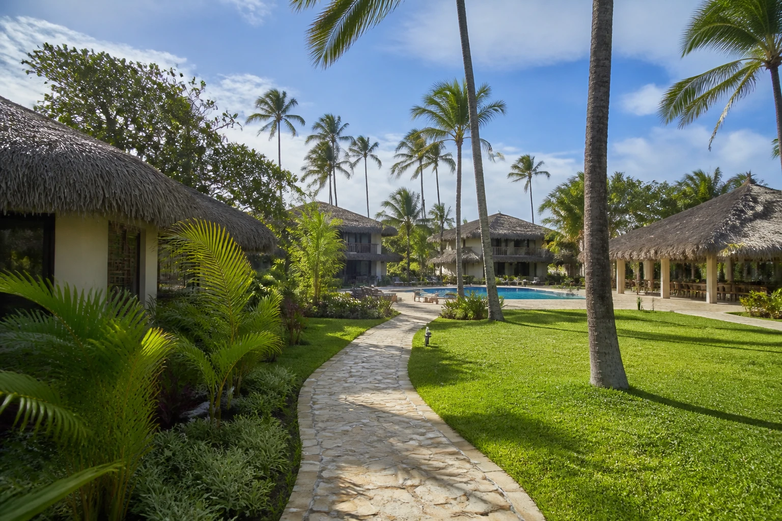 Paths and facilities at a Punta Cana resort